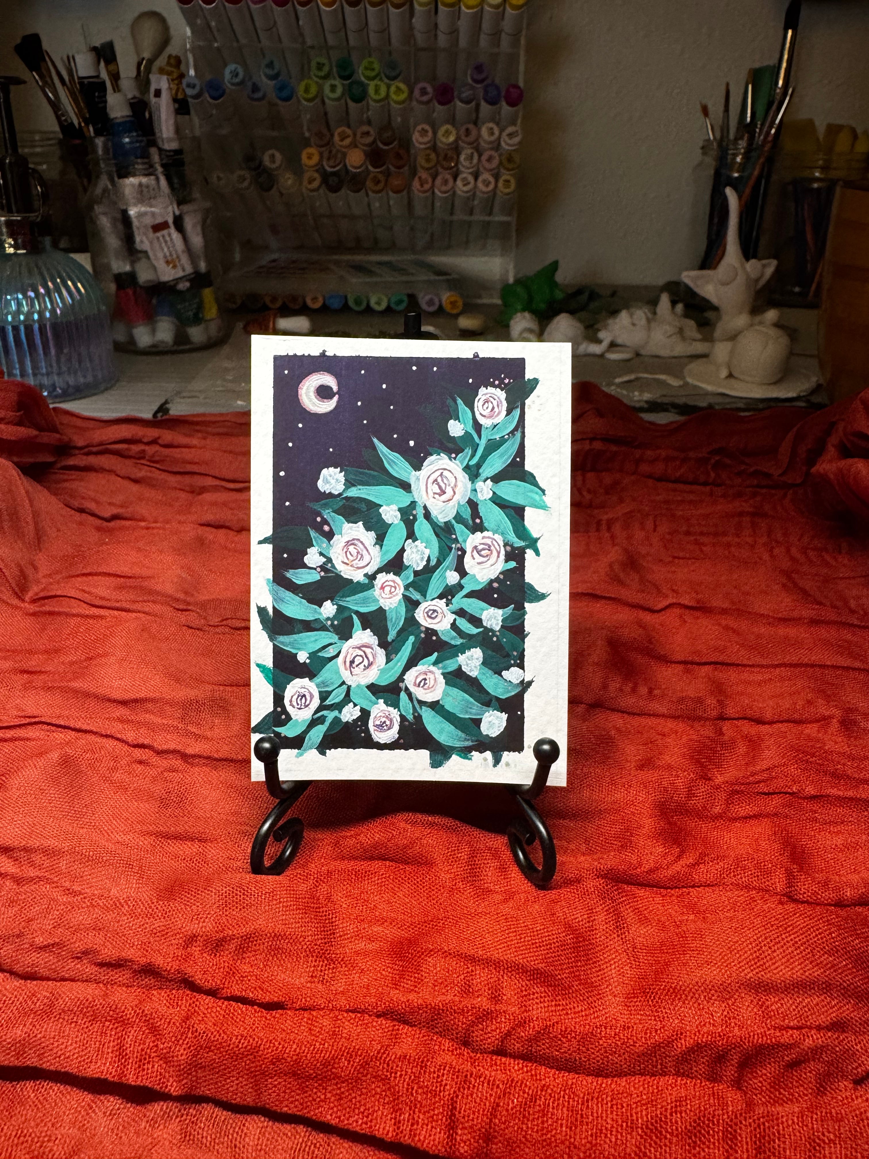 Whimsical Night Time Roses