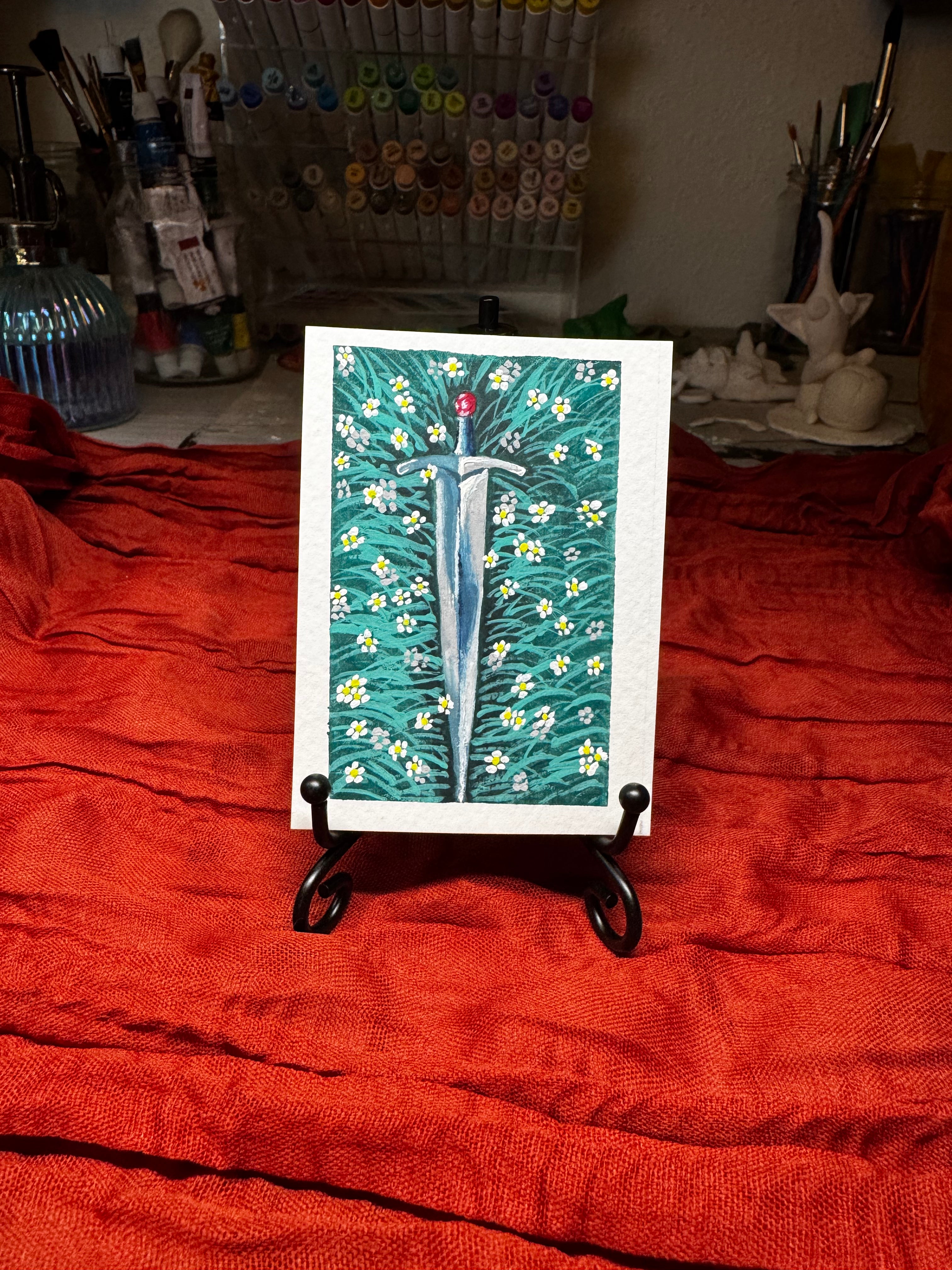 Sword in a Field of Flowers