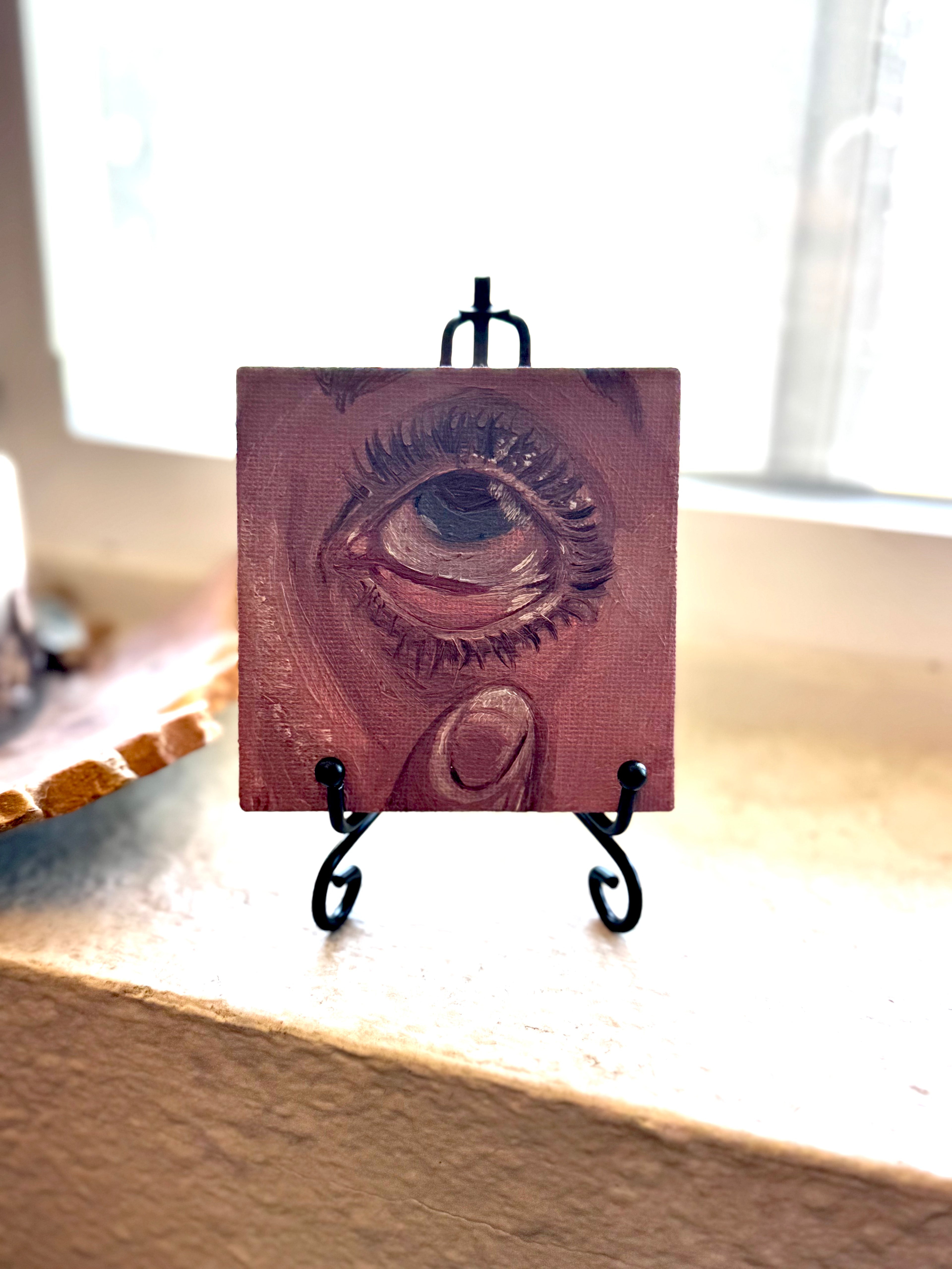 There's Something In My Eye- Original Painting in Oil